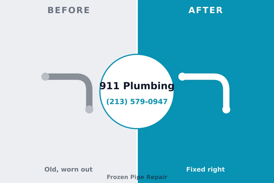 Before and after: plumbing repair South Burlington, VT